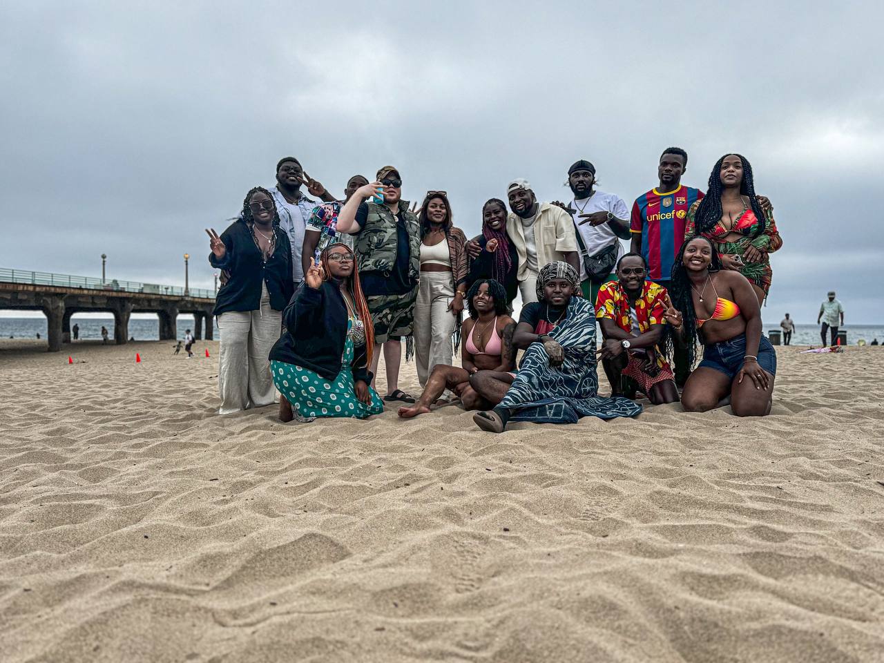 CAMYOUA members gathered at the beach